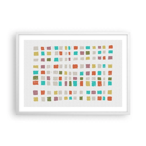 Póster en marco blanco - Juego desconocido - 70x50 cm