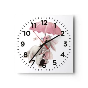 Reloj de pared - Reloj de vidrio - Esto es amor - 40x40 cm