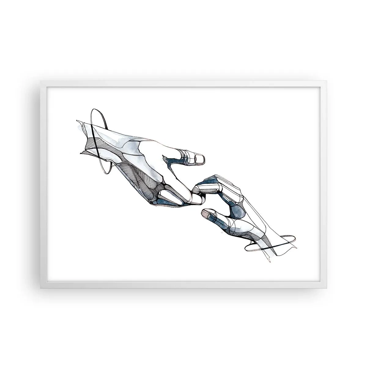 Póster en marco blanco - Un buen gesto - 70x50 cm