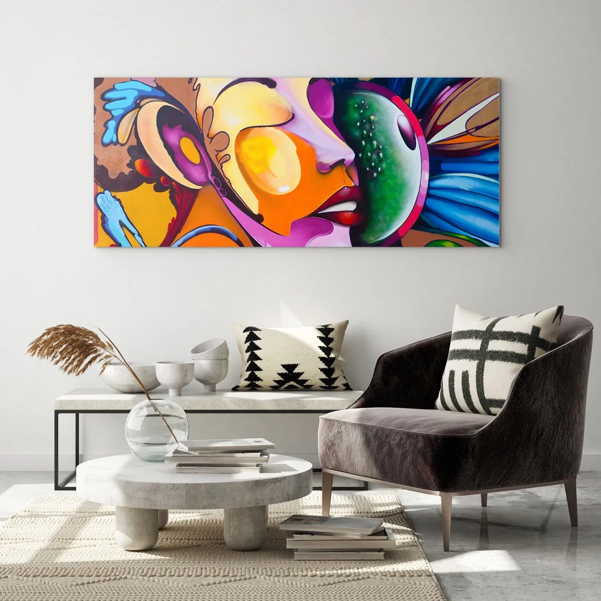 Cuadro sobre vidrio - Impresiones sobre Vidrio - Toque de color - 90x30 cm