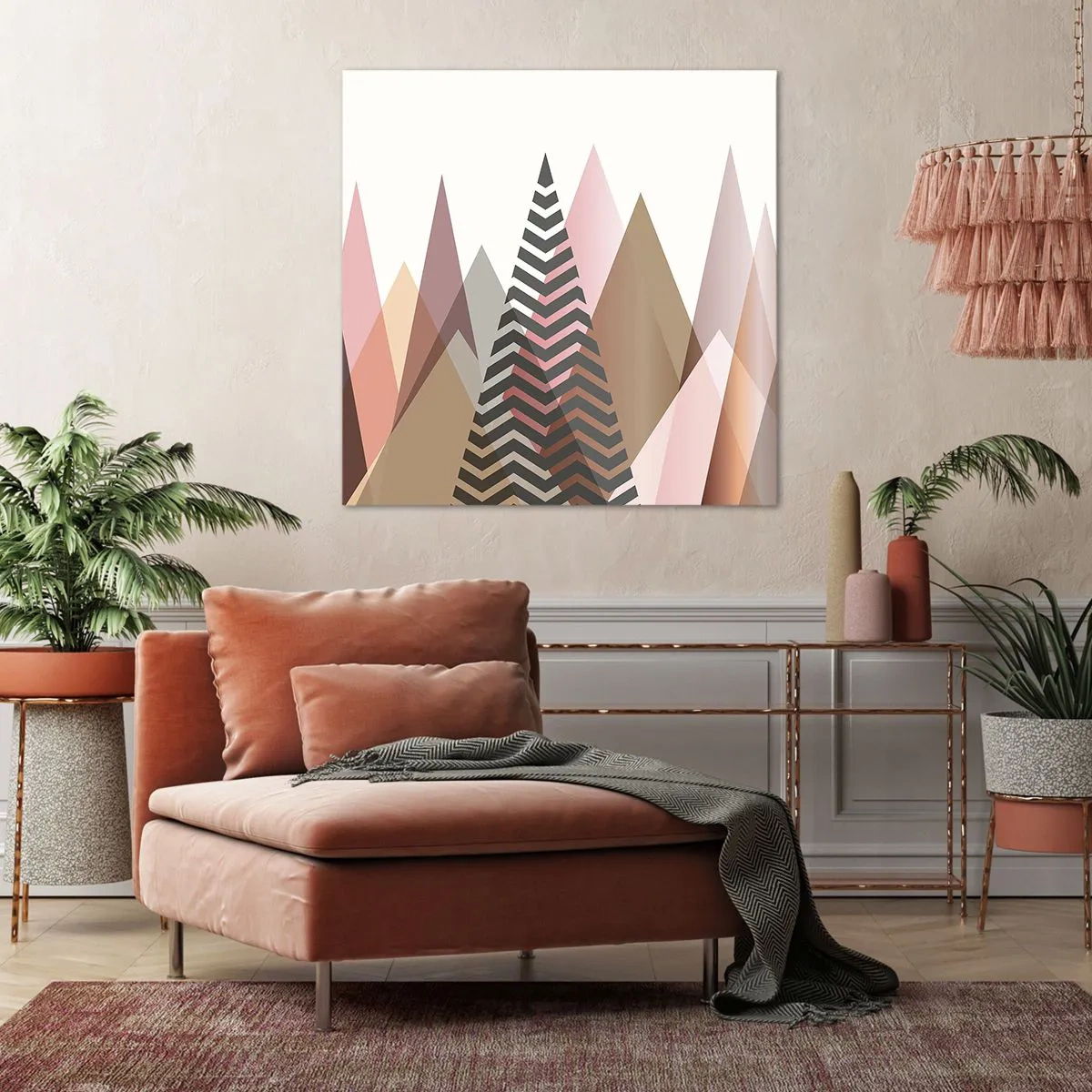 Cuadro sobre lienzo - Impresión de Imagen - Una visión piramidal - 60x60 cm