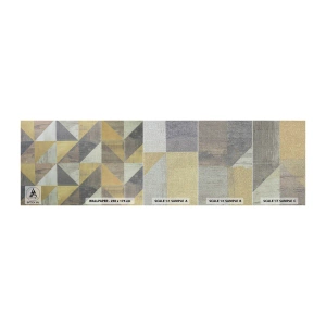 Muestra de fotomural Premium Canvas - El arte de los triángulos - Abstracción, Pedazo, triangulos - 100x30 cm
