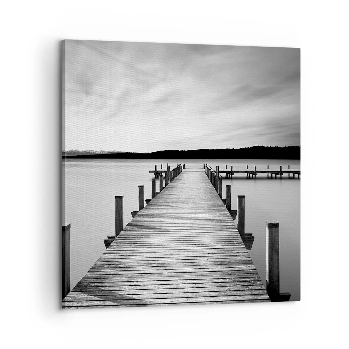 Cuadro sobre lienzo - Impresión de Imagen - En el lago de la paz - 60x60 cm