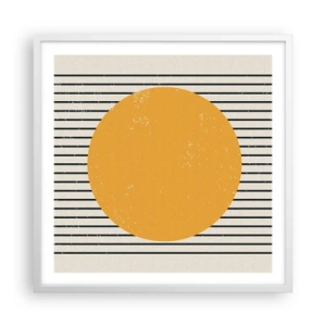 Póster en marco blanco - El poder de la sencillez - 60x60 cm