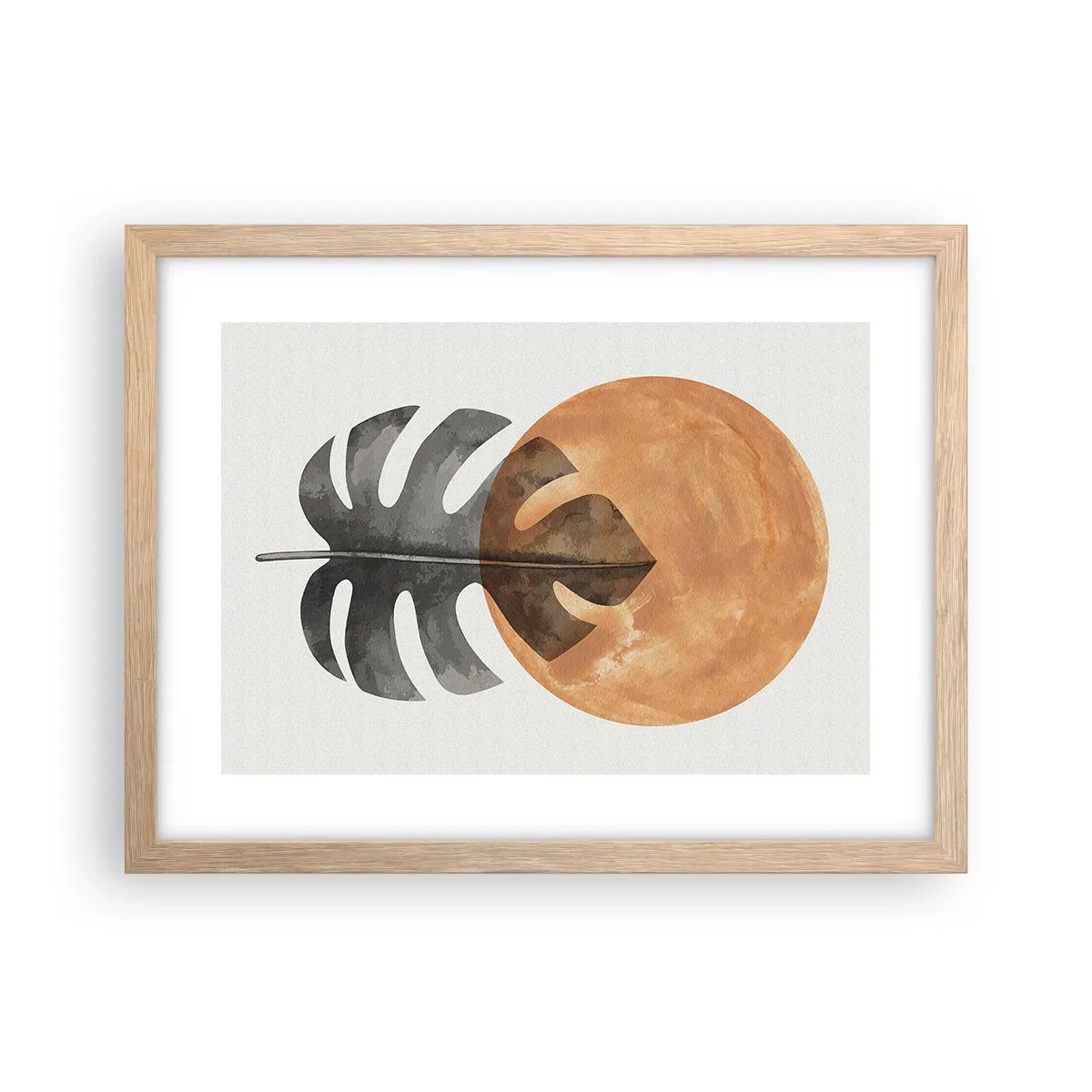 Póster en marco roble claro - Siempre el sol - 40x30 cm