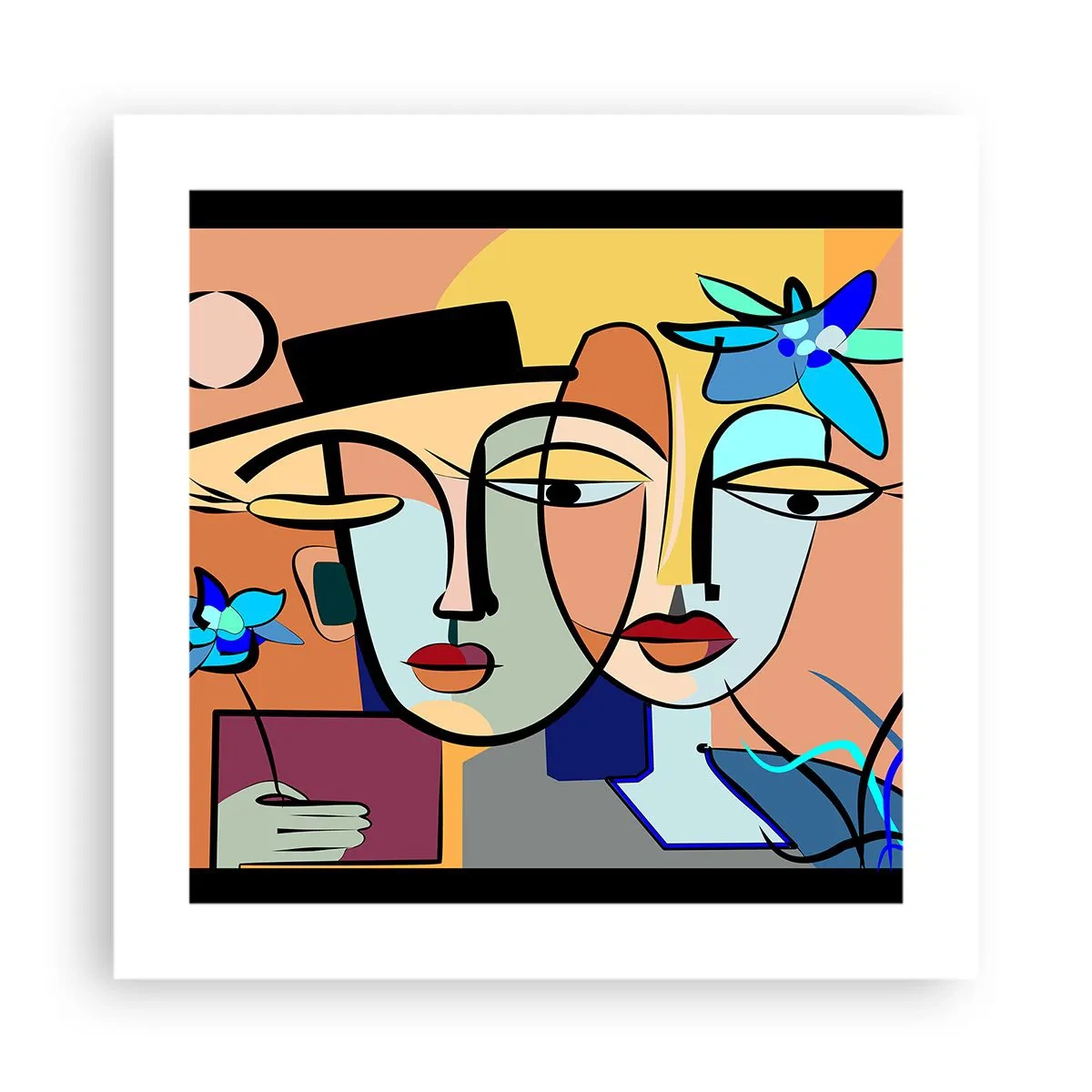Póster - Randez vous de Picasso - 40x40 cm