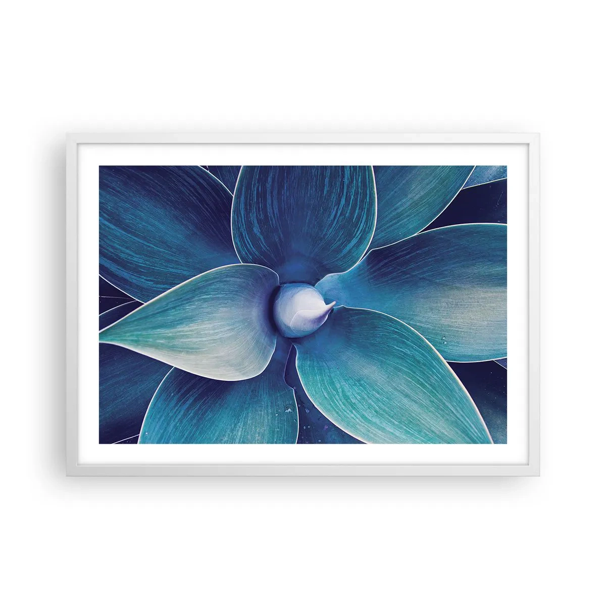 Póster en marco blanco - Azul del cielo - 70x50 cm