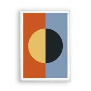 Póster en marco blanco - Una composición de calidez y frescura - 70x100 cm