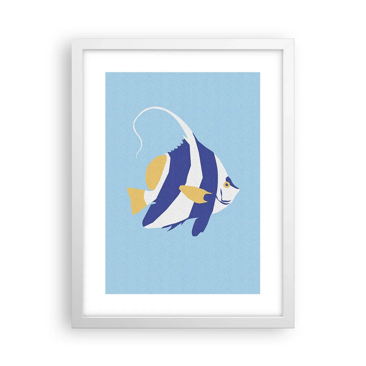 Póster en marco blanco - Miss aguas tropicales - 30x40 cm