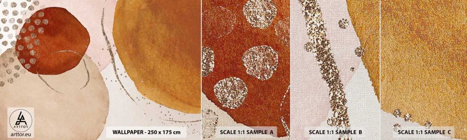 Muestra de fotomural Premium Canvas - Movimiento abstracto - Abstracción, Pedazo, Patrón moderno - 100x30 cm