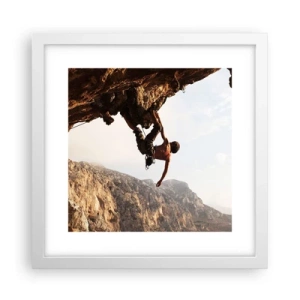 Póster en marco blanco - Un mundo en la roca - 30x30 cm