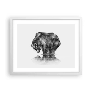 Póster en marco blanco - Es bueno ver a alguien cercano - 50x40 cm