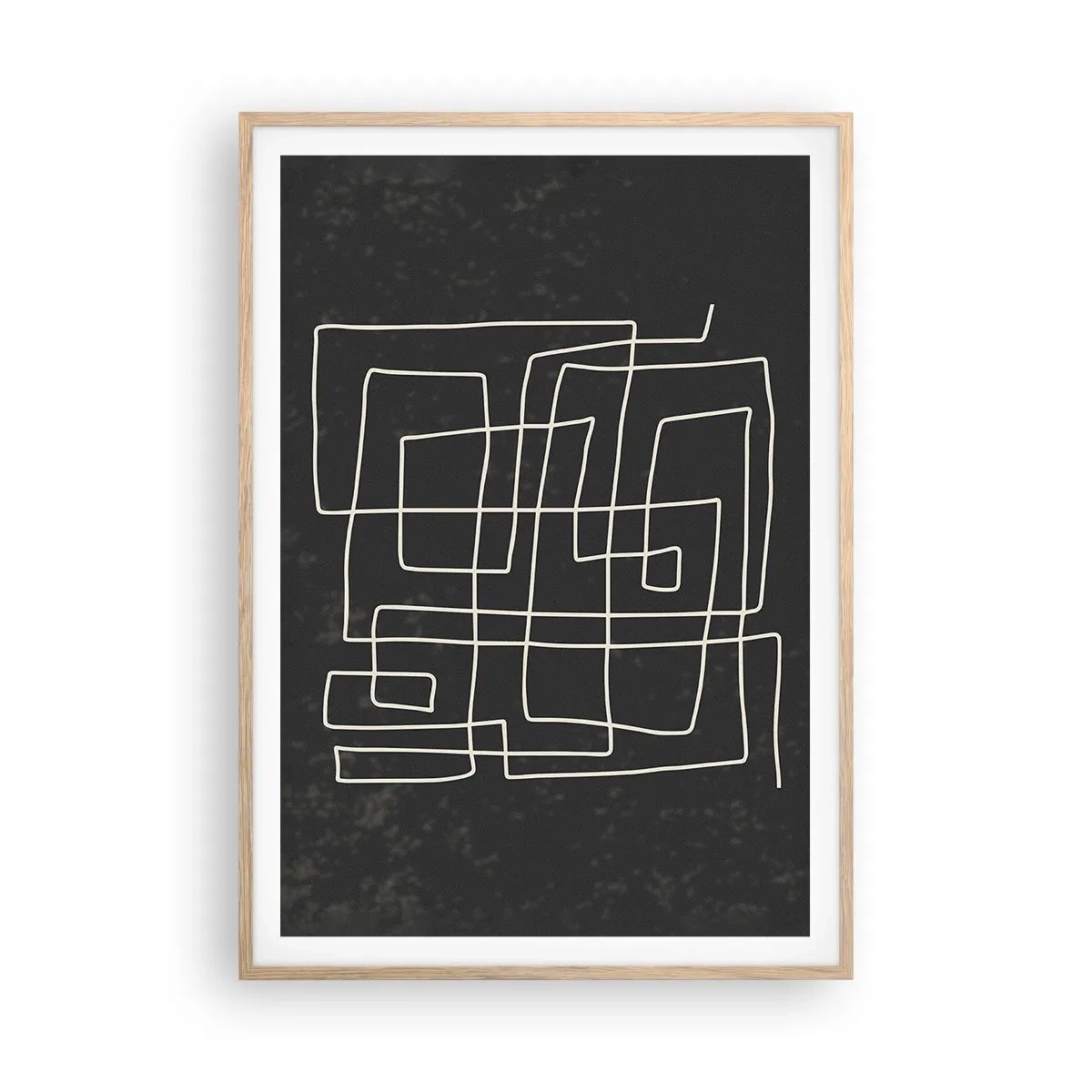 Póster en marco roble claro - No es tan sencillo - 70x100 cm