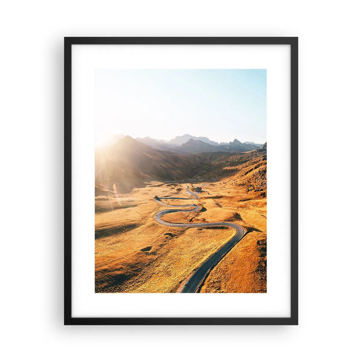 Póster en marco negro - En un valle dorado - 40x50 cm