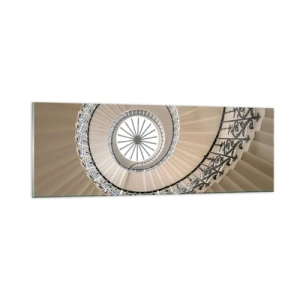 Cuadro sobre vidrio - Impresiones sobre Vidrio - En el interior de una concha - 90x30 cm