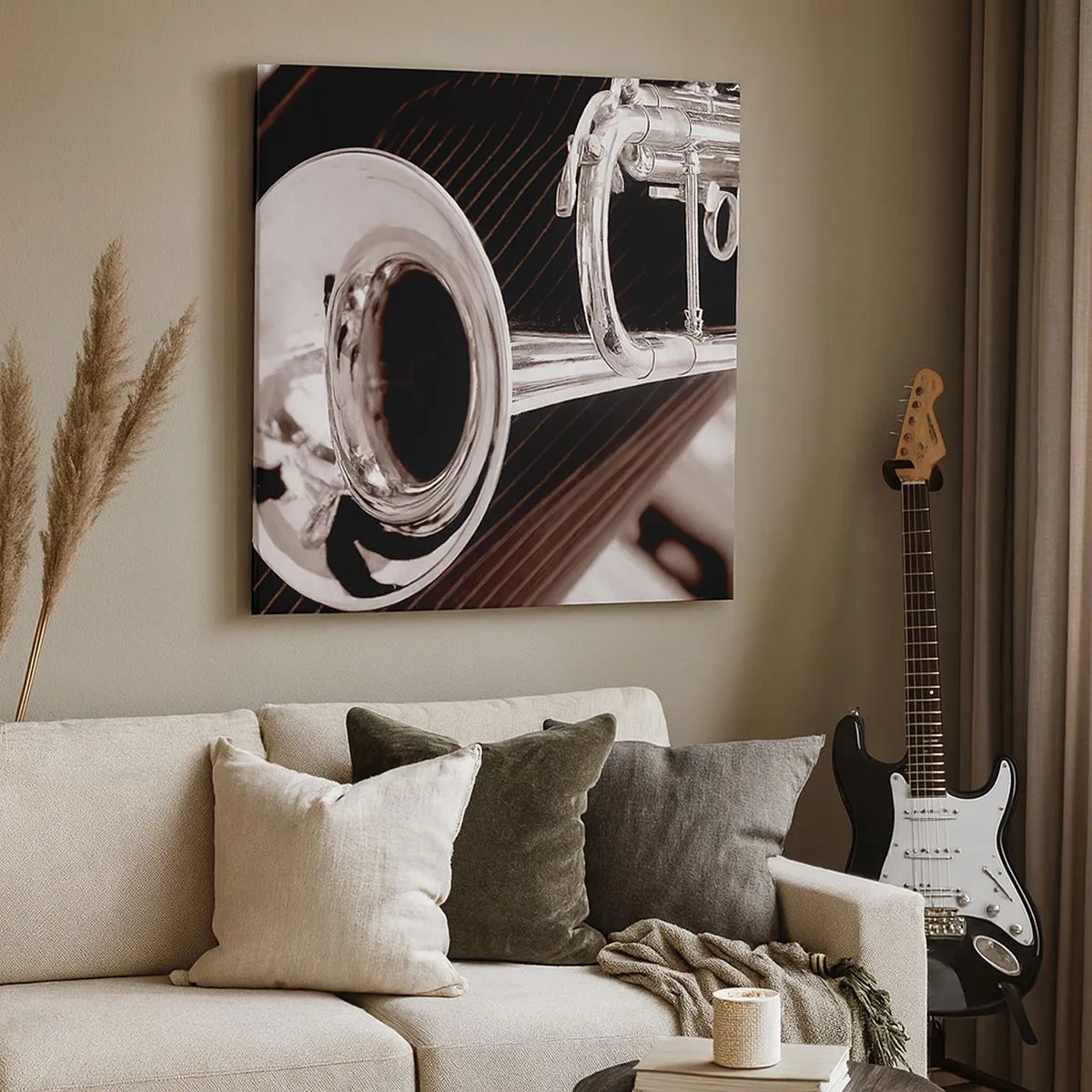 Cuadro sobre lienzo - Impresión de Imagen - Viaje musical a los años 30. - 30x30 cm