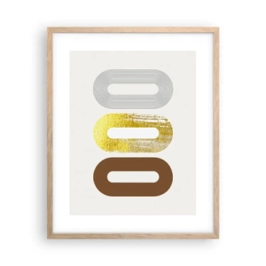 Póster en marco roble claro - ¡Ooo! - 40x50 cm