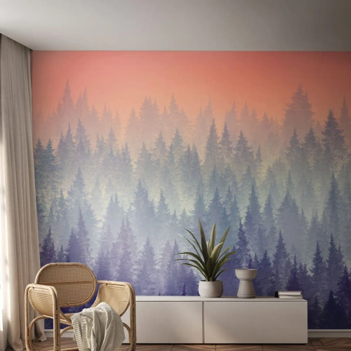 Fotomural Premium Canvas - Alto, más alto, hasta el cielo - Abstracción, Bosque, Pedazo - 500x350 cm