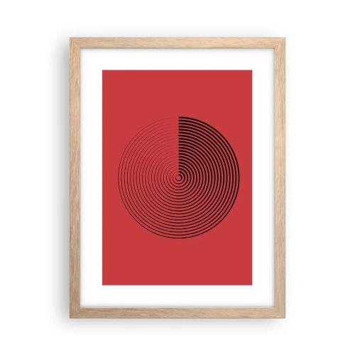 Póster en marco roble claro - Movimiento circular - 30x40 cm