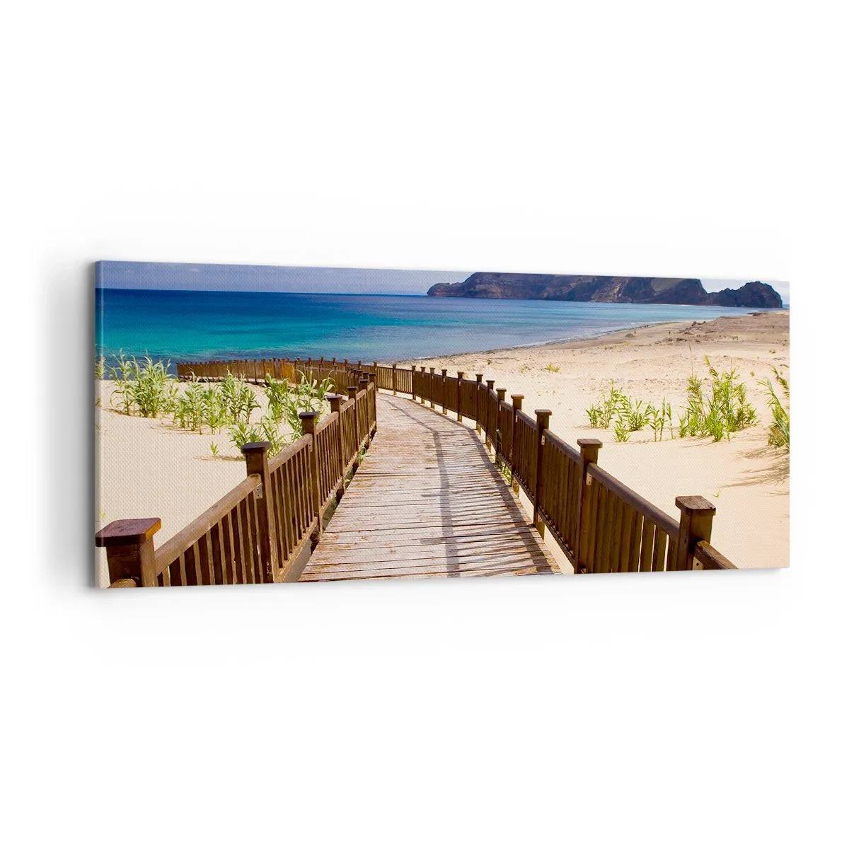 Cuadro sobre lienzo - Impresión de Imagen - Llévame a la isla de la felicidad - 100x40 cm
