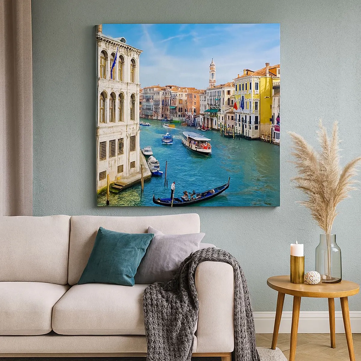 Cuadro sobre lienzo - Impresión de Imagen - Tráfico único en el mundo - 30x30 cm