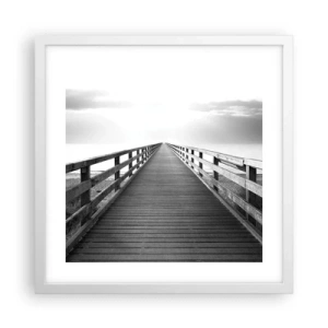 Póster en marco blanco - En la distancia... - 40x40 cm
