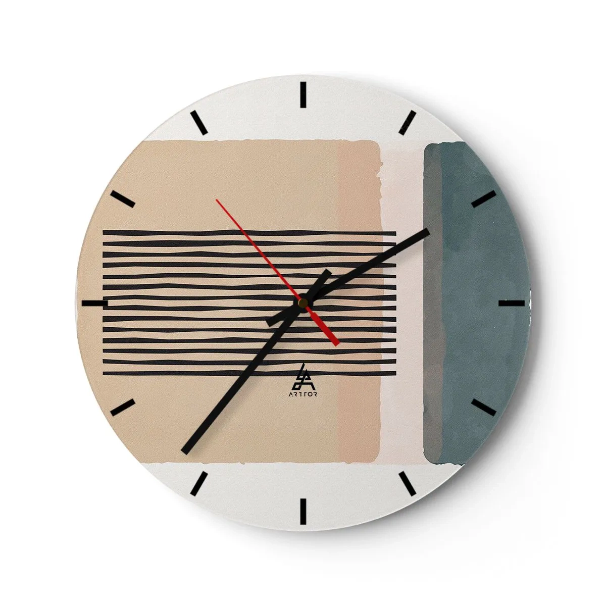 Reloj de pared - Reloj de vidrio - Todo en orden - 40x40 cm