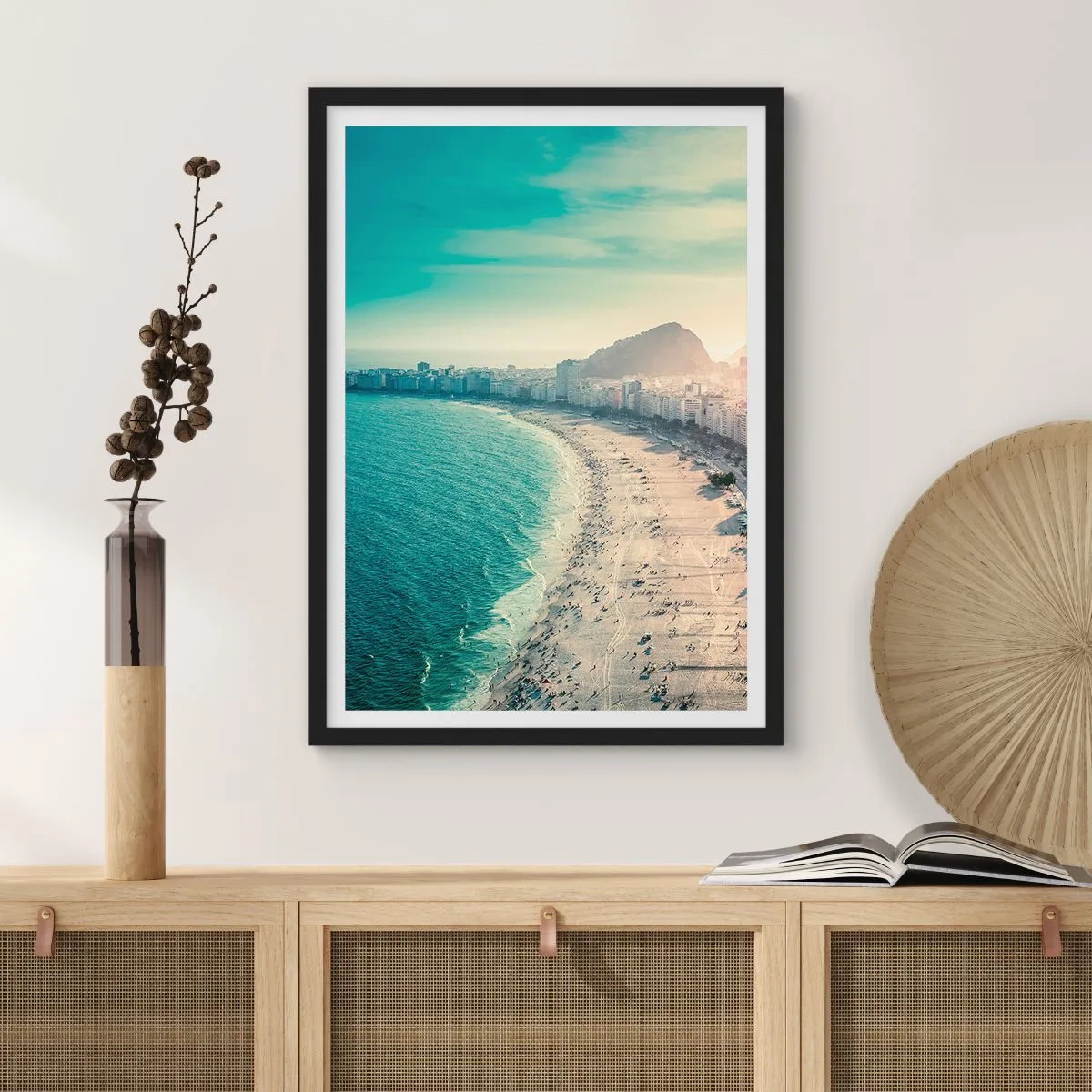 Póster en marco negro - Vacaciones perpetuas en Río - 61x91 cm