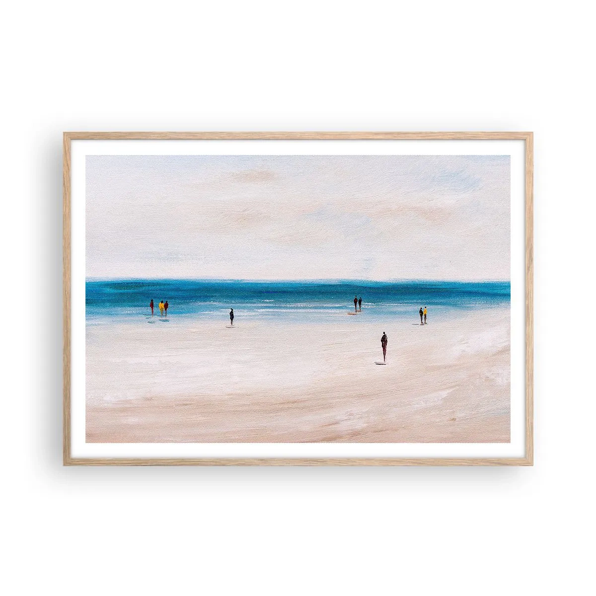 Póster en marco roble claro - Necesidad natural - 100x70 cm