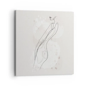 Cuadro sobre lienzo - Impresión de Imagen - Una mirada no dice nada y al mismo tiempo lo dice todo - 70x70 cm