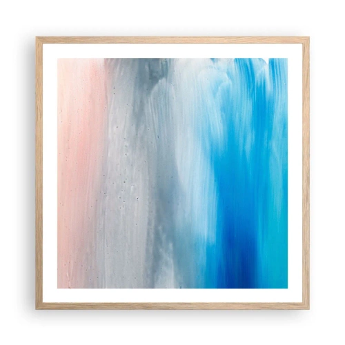 Póster en marco roble claro - Elementos: aire - 60x60 cm