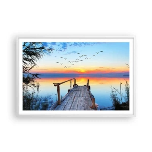 Póster en marco blanco - Es hora de volver... - 91x61 cm