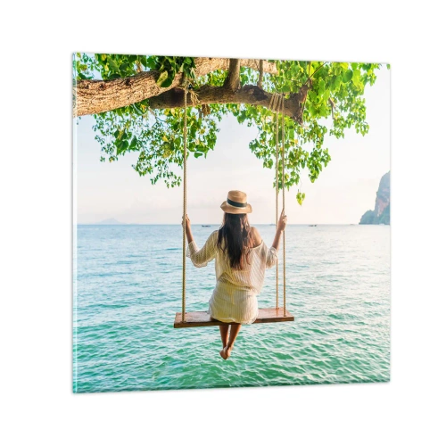 Cuadro sobre vidrio - Impresiones sobre Vidrio - La vida es bella - 60x60 cm