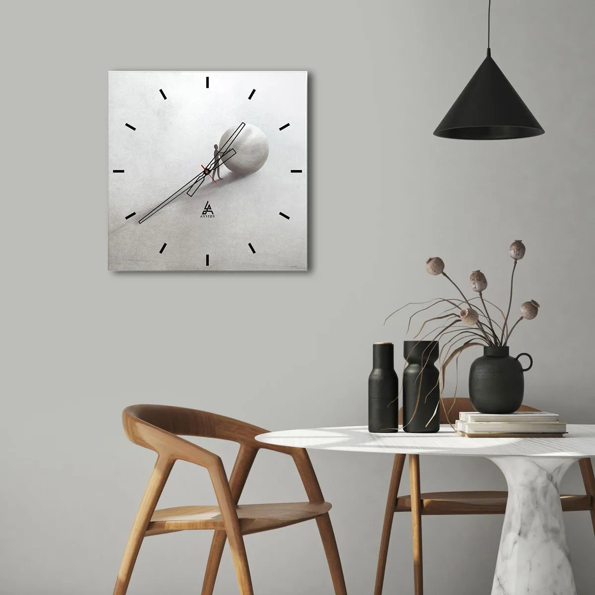 Reloj de pared - Reloj de vidrio - El juego de la vida - 40x40 cm