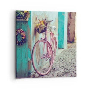 Cuadro sobre lienzo - Impresión de Imagen - Ahora mismo vuelvo - 70x70 cm