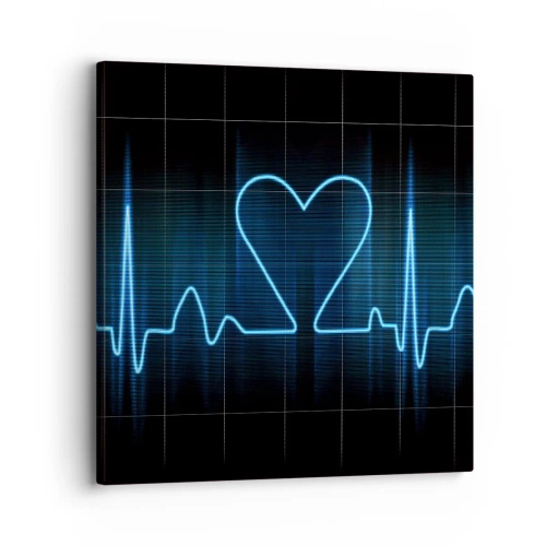 Cuadro sobre lienzo - Impresión de Imagen - El ritmo del corazón - 30x30 cm