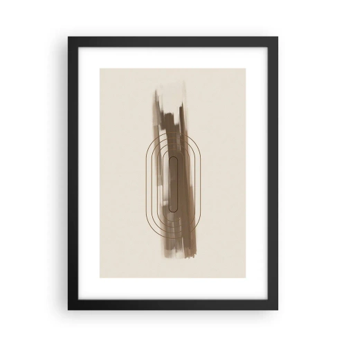 Póster en marco negro - Un soplo de gris - 30x40 cm