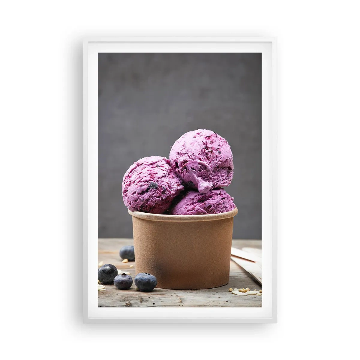 Póster en marco blanco - Dulzura y frescor - 61x91 cm