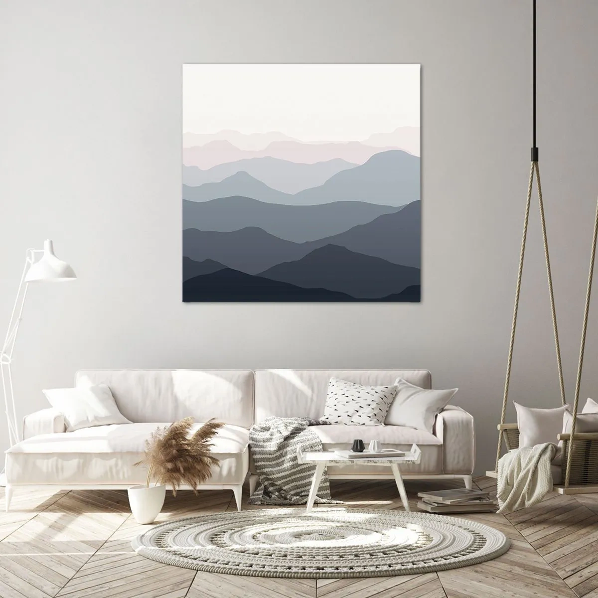 Cuadro sobre lienzo - Impresión de Imagen - Cordilleras a la vista - 30x30 cm