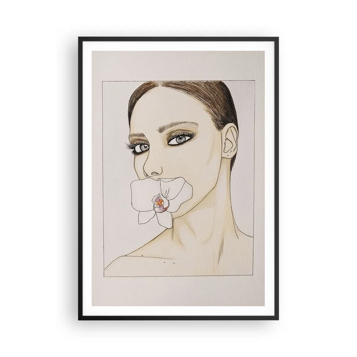 Póster en marco negro - Elegancia y belleza - 70x100 cm