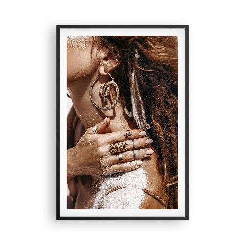 Póster en marco negro - Reina de la playa salvaje - 61x91 cm