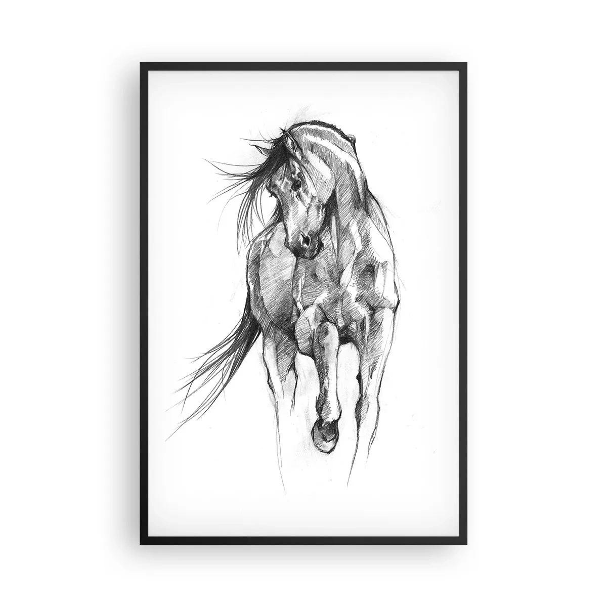 Póster en marco negro - En un elegante trote - 61x91 cm