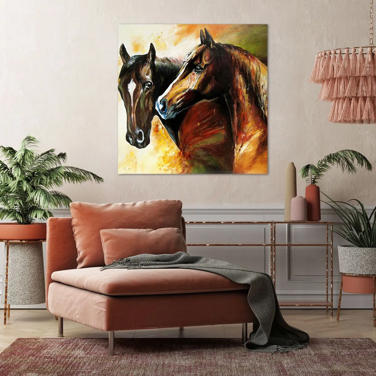 Cuadro sobre lienzo - Impresión de Imagen - El doble de encanto - 50x50 cm