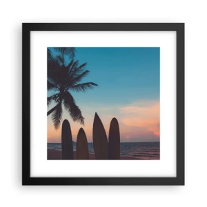 Póster en marco negro - Mañana también disfrutaremos - 30x30 cm