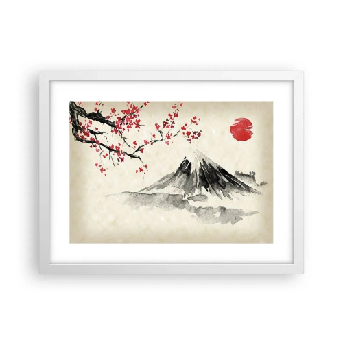 Póster en marco blanco - Enamórate de Japón - 40x30 cm