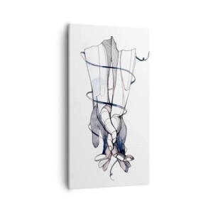 Cuadro sobre lienzo - Impresión de Imagen - Un estudio sobre el contacto - 55x100 cm