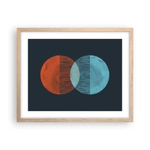 Póster en marco roble claro - Fantasía astronómica - 50x40 cm