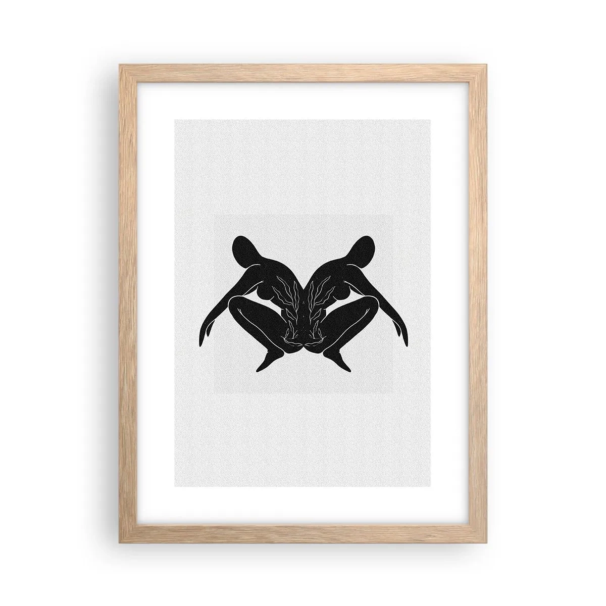 Póster en marco roble claro - Un alma compartida - 30x40 cm