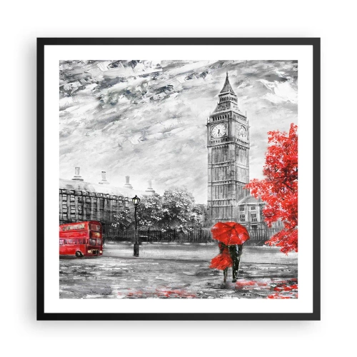 Póster en marco negro - Un día emocionante - 60x60 cm