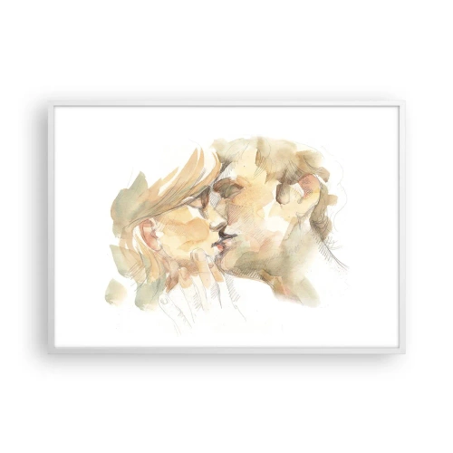 Póster en marco blanco - ¿La media naranja encontrada? - 100x70 cm